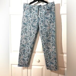 Zac and Racheal Paisley Blue Slacks SZ 12